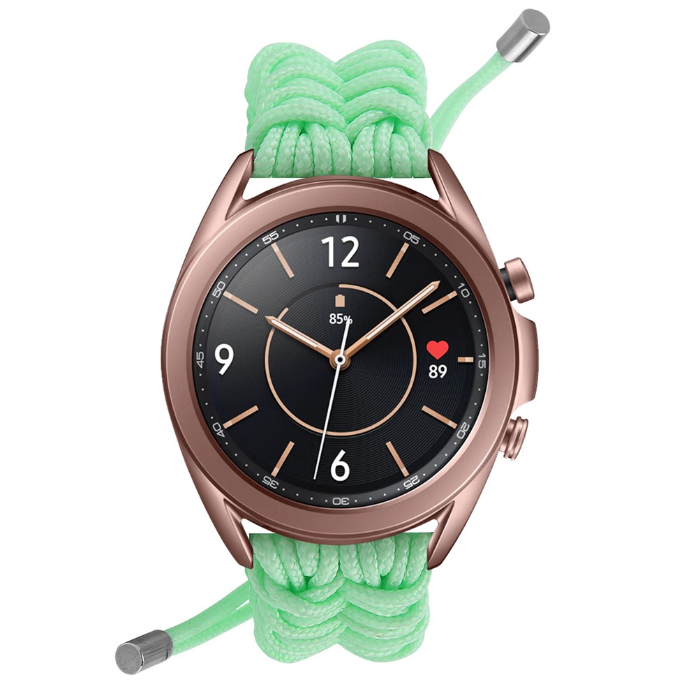 Nuevo Estilo de Reemplazo de Banda de Reloj Ajustable de Cuerda Trenzada Multicolor Para Samsung Galaxy Watch3 41 mm - Verde-3