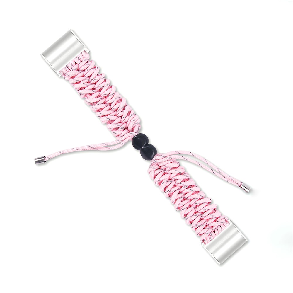Novo Estilo Ajustável Corda Trançada Substituir A Alça De Relógio Para O Fitbit Charge 2 - Rosa-1
