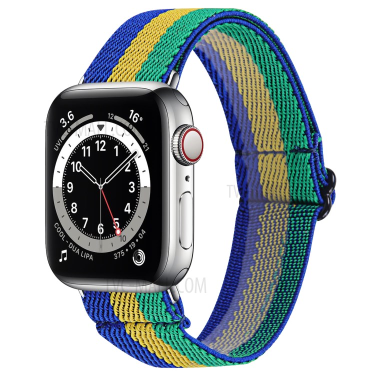 Einfach Einstellbares Elastisches Nylon-Uhr-Band-Ersatz Für Apple Watch-Serie 3 38mm / 4 40mm / 5 40mm / 6 40mm / Se 40mm - Stil W.-2