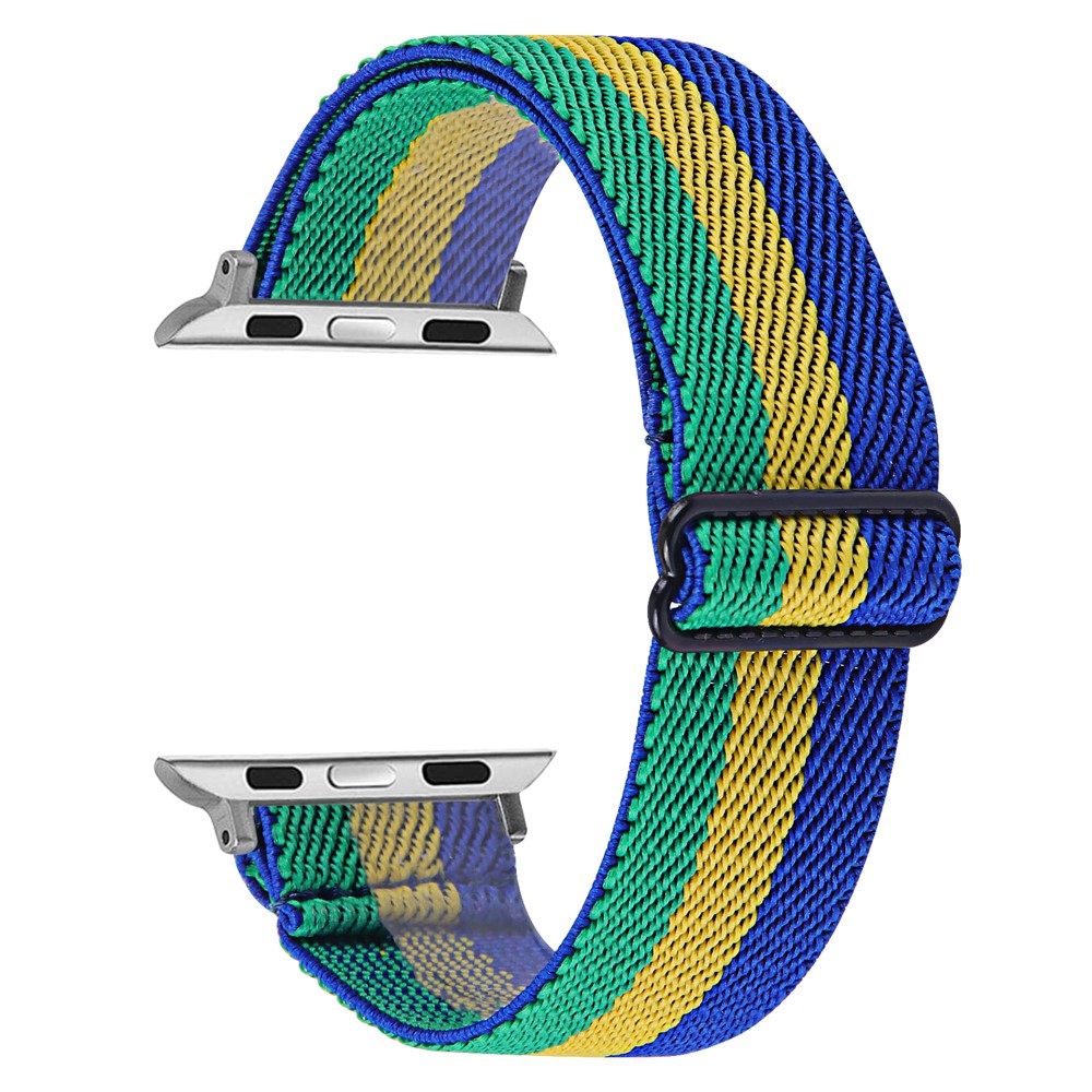 Elastische Nylon-Band-Uhr-Armband-Ersatz Für Apple Watch-Serie 3 42mm / 4 44mm / 5 44mm / 6 44mm / SE 44mm - Stil W.-1