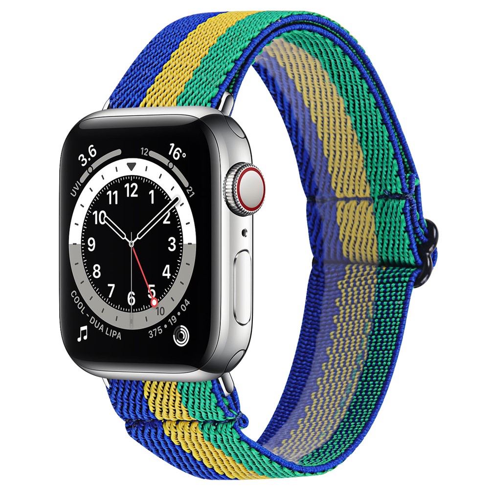 Elastische Nylon-Band-Uhr-Armband-Ersatz Für Apple Watch-Serie 3 42mm / 4 44mm / 5 44mm / 6 44mm / SE 44mm - Stil W.-2
