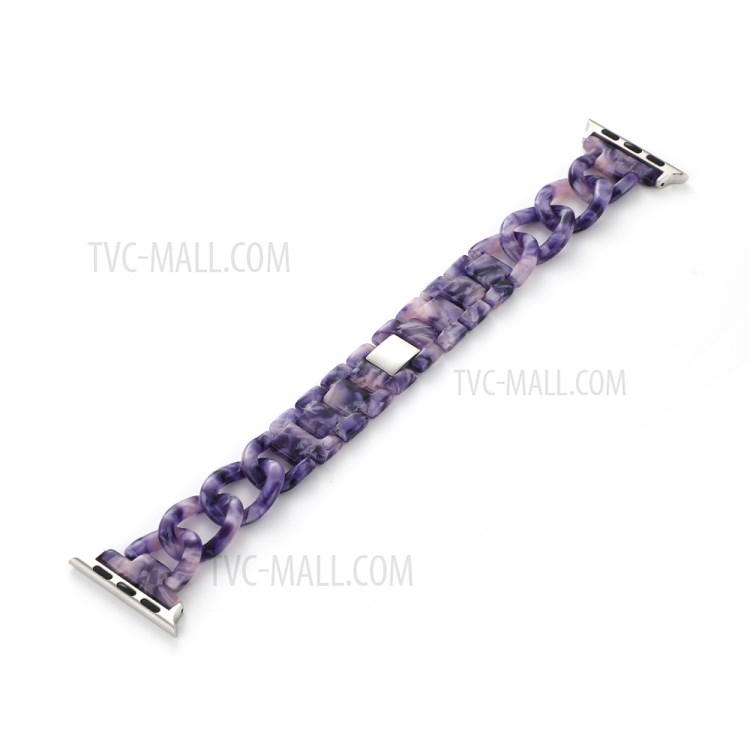 Hautfreundliches Licht Gewicht Bunte Ersatzharz-Uhr-Armband Für Apple Watch-Serie 3 42mm / 4 44mm / 5 44mm / 6 44mm / SE 44mm - Dunkler Lila Mischung-1