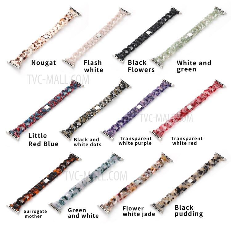 Hautfreundliches Licht Gewicht Bunte Ersatzharz-Uhr-Armband Für Apple Watch-Serie 3 42mm / 4 44mm / 5 44mm / 6 44mm / SE 44mm - Dunkler Lila Mischung-2