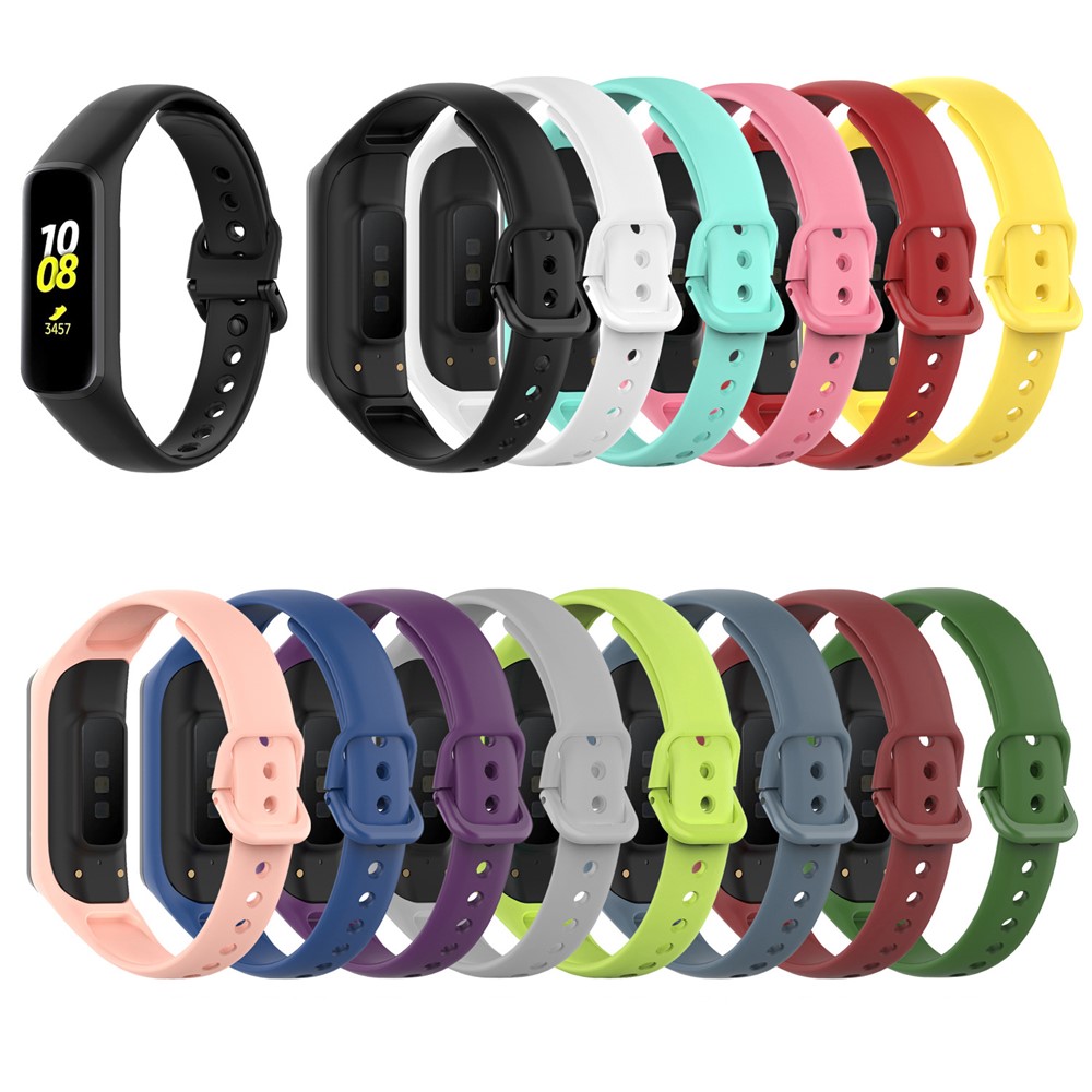 Smart Watch Band Silicone Wrist Strap for Samsung Galaxy Fit2 - Black-4