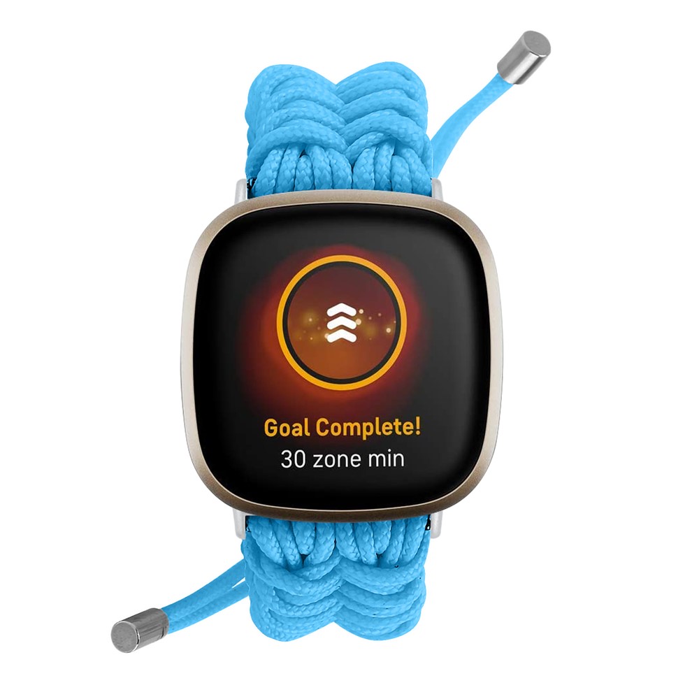 New Style Braided Rope Adjustable Watchband Replacement for Fitbit Versa 3/Sense - Blue-3