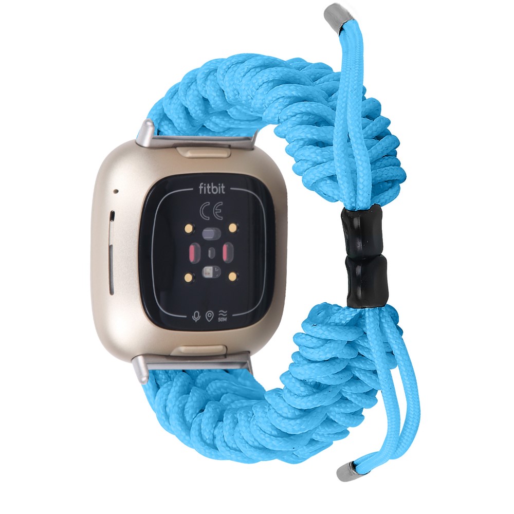 New Style Braided Rope Adjustable Watchband Replacement for Fitbit Versa 3/Sense - Blue-4