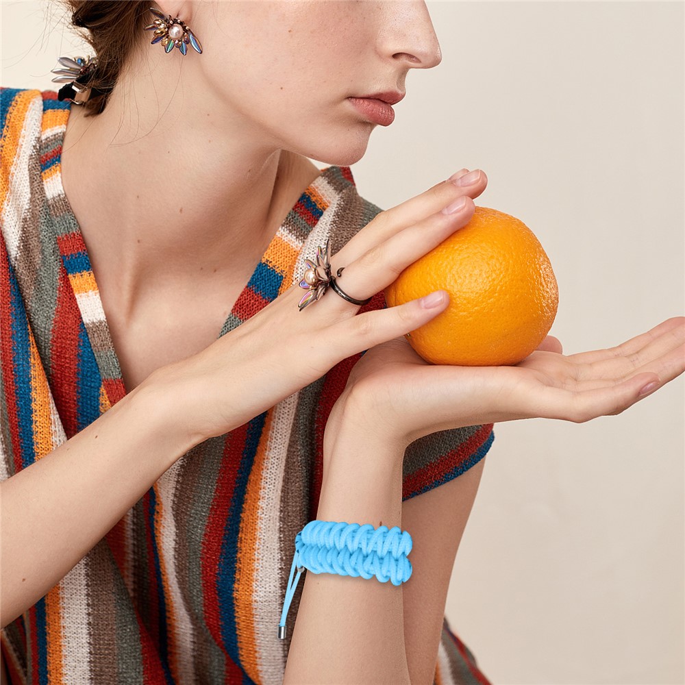 New Style Braided Rope Adjustable Watchband Replacement for Fitbit Versa 3/Sense - Blue-6