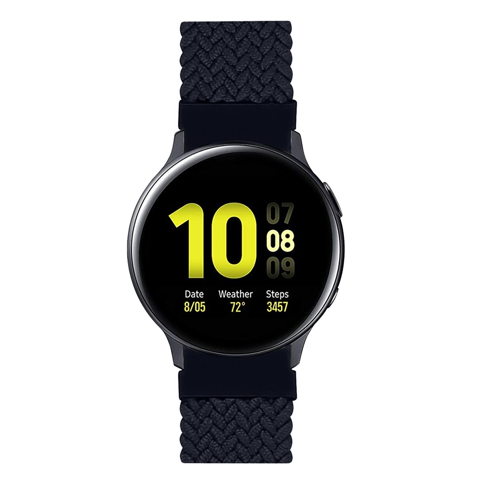 Elastic Nylon Watch Band Replacement Easy Adjustable for Samsung Galaxy Watch 3 41mm/Watch GT2 42mm/Garmin Forerunner 245/Huami Amazfit GTS 2 - Black (S)-2