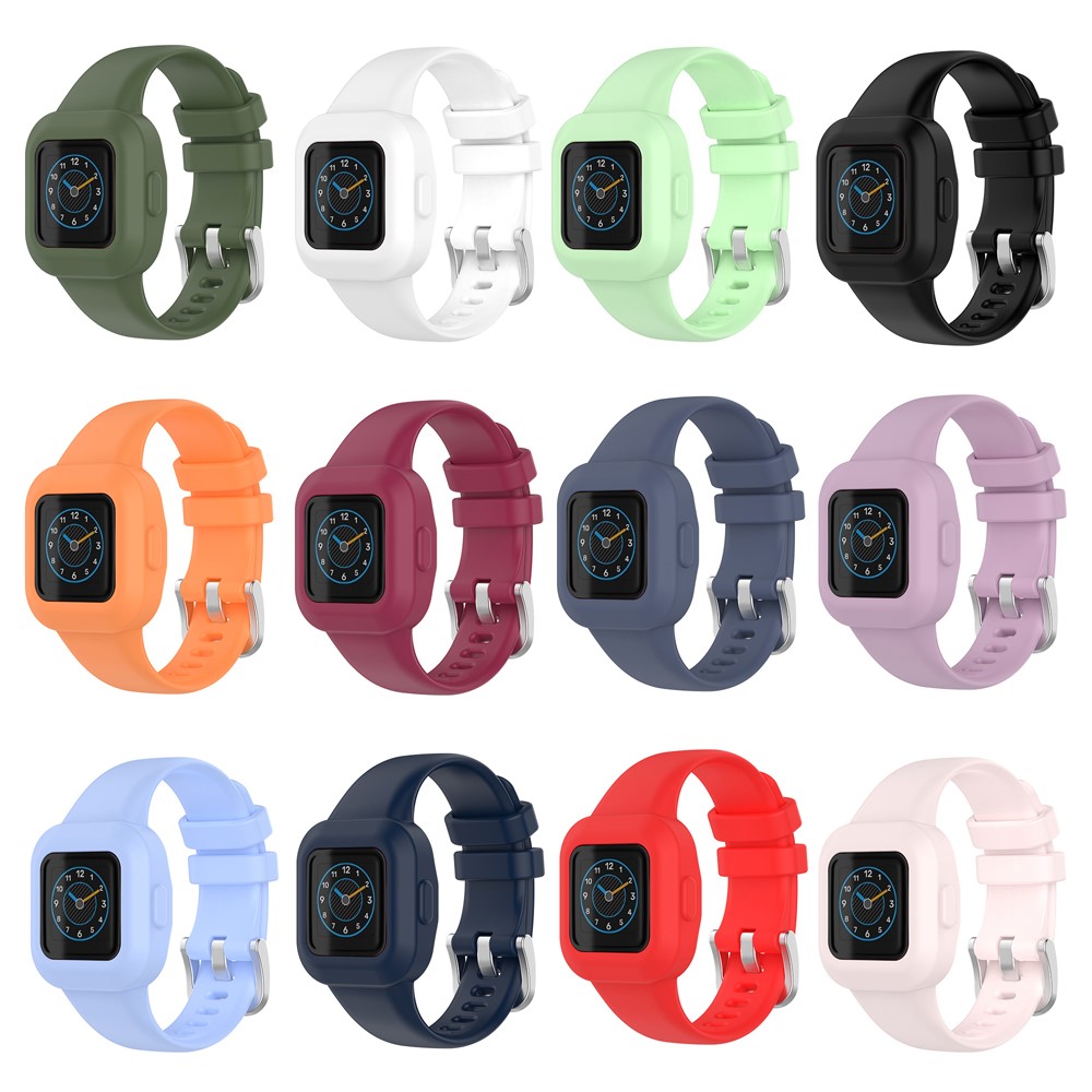 Silicone Wrist Strap Smart Watch Band for Garmin Fit JR 3/Vivofit jr 3 Kids Fitness Trackers - Wine Red-7