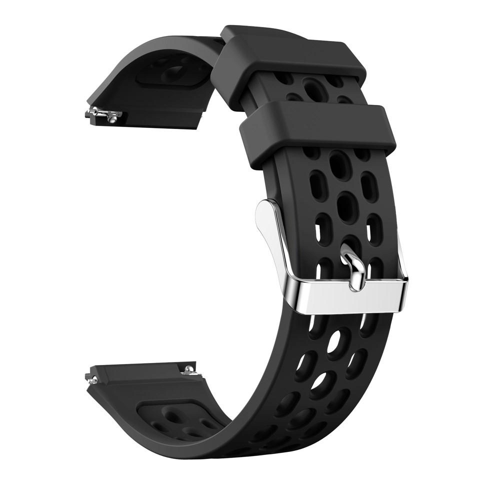 22MM Soft Silicone Watch Band Strap Replacement for Huawei Watch GT 2e - Black-1