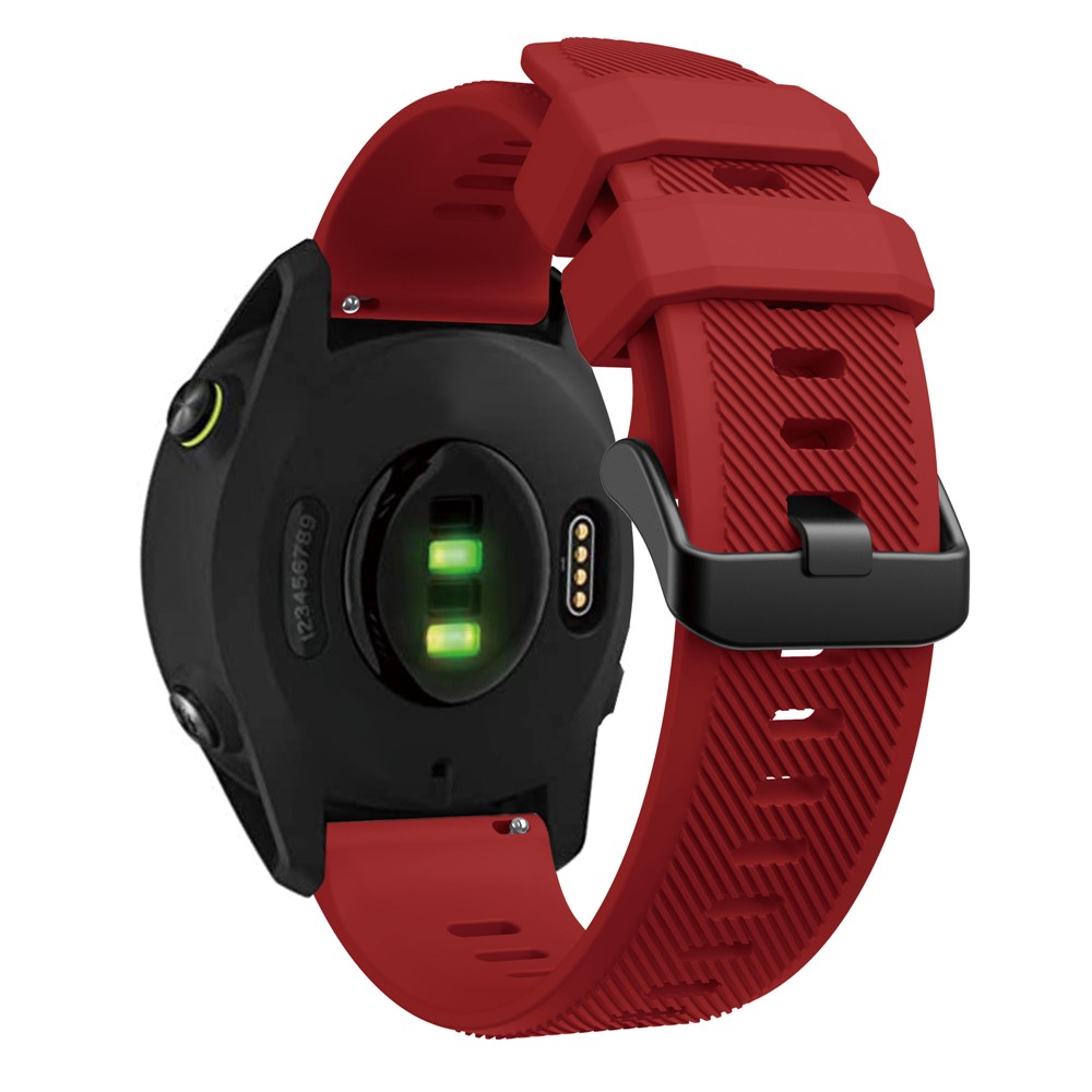 Esporte Estilo Silicone Smart Watch Strap Para Garmin Forerunner 745 - Vermelho