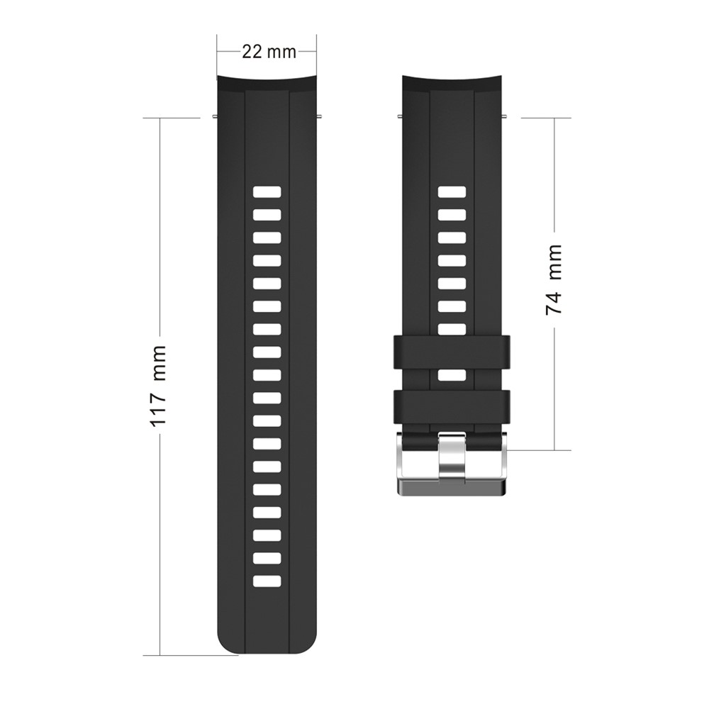 Sport Style Silicone Band Smart Watch Strap Para Honor GS Pro - Negro