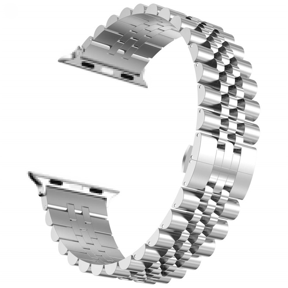 Nueva Banda De Reloj De Acero Inoxidable De Estilo Para Apple Watch Series 6 SE 5 4 40mm / Serie 3 2 1 38mm - Plata-1