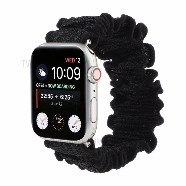 Hair Band Design Watch Strap for Apple Watch 6/5/4/SE 40mm / Watch Series 1/2/3 38mm - Black-2