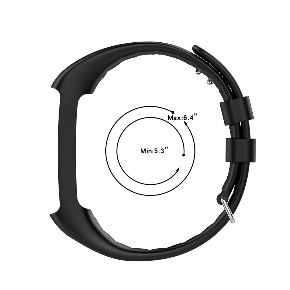 Soft Silicone Watch Band Replacement for POLAR A360 A370 Smart Watch - Black-8