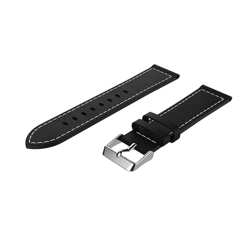 Correa De Reloj Inteligente De Cuero Genuino Para Samsung Galaxy Watch 42mm - Negro-3