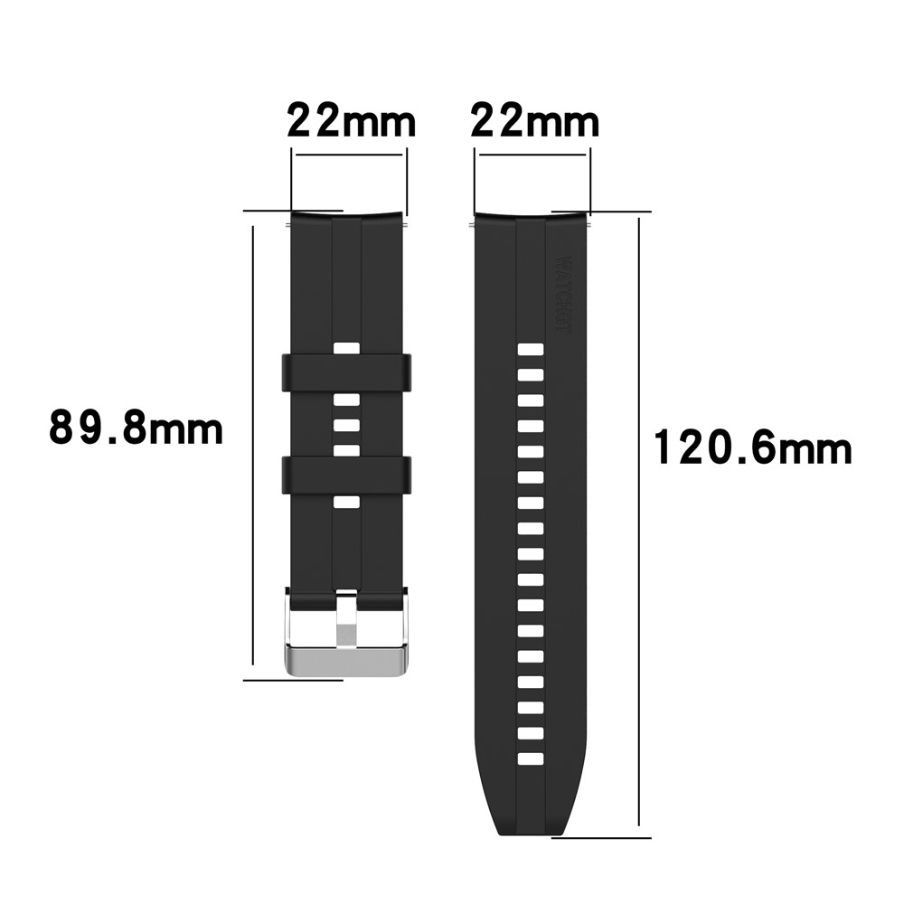 22mm Silicone Watchband Replacement Watch Strap for Huami Amazfit GTR 2e/GTR 2 - Black-6