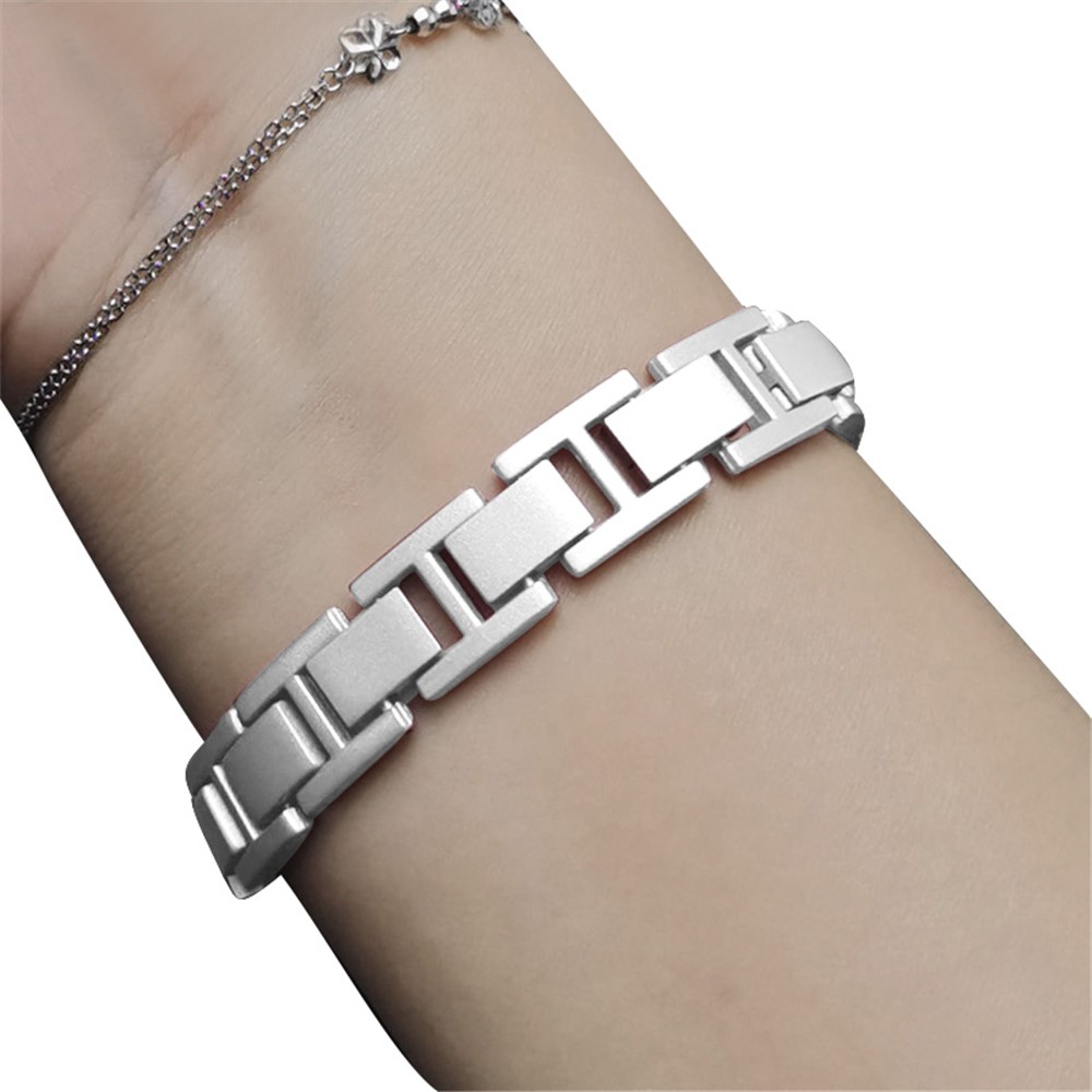 XINCUCO Stainless Steel Rhinestone Decor Watch Strap Replacement for Apple Watch SE/Series 6/5/4 40mm / Series3/2/1 38mm - Silver-4