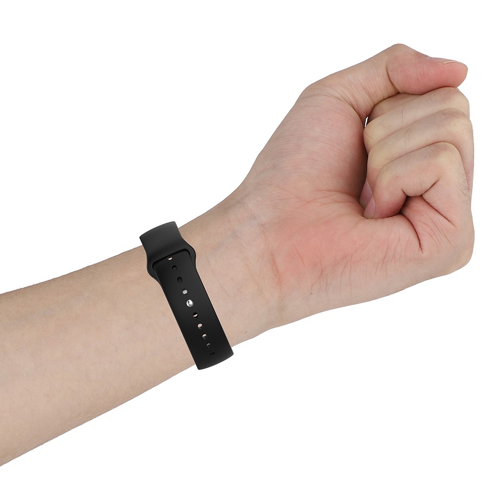 Solid Color Silicone Adjustable Watch Band Strap Replacement for Huawei Watch Fit - Black-9