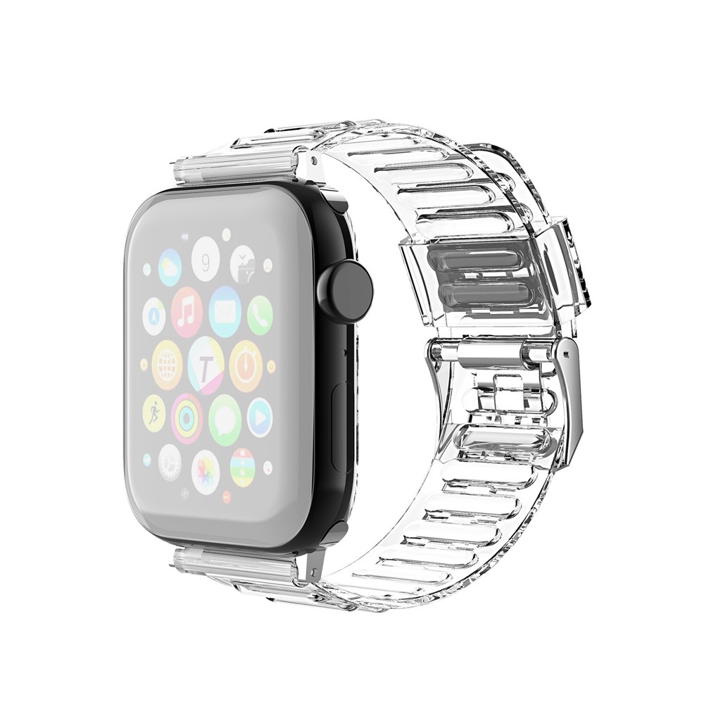 Soft TPU Smart Watch Ersatzgurt Für Apple Watch Serie 6/5/4 / SE 40mm / Serie 1/2/3 38mm. - Transparent-1