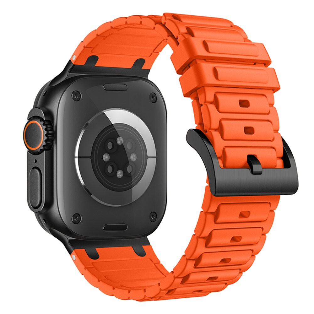 Thickened Silicone Strap for Apple Watch Ultra 3 2 1 49mm / Series 11 10 46mm / 9 8 7 45mm / SE3 SE2 SE 6 5 4 44mm / 3 2 1 42mm Watch Band - Orange