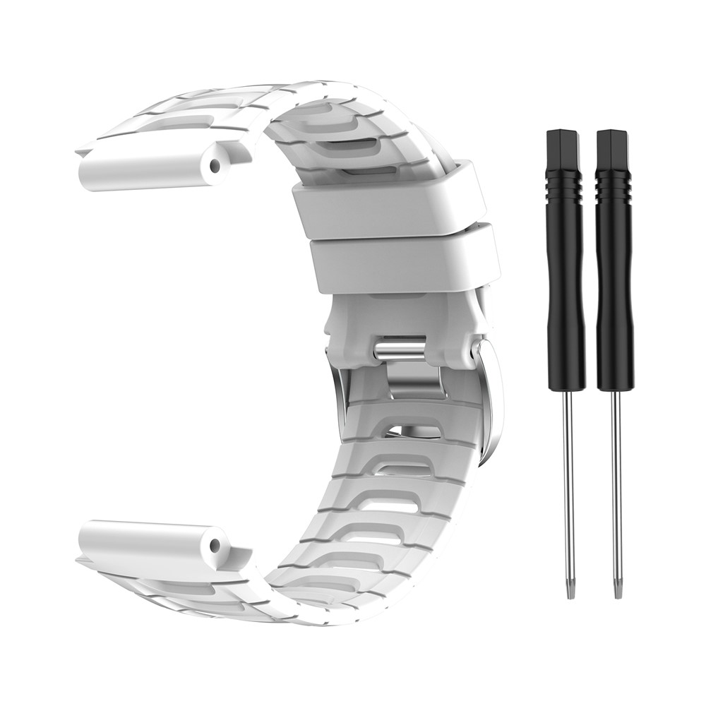 Weiches Silikon-Armband-Uhr-Armband Mit 2 Schraubendrehern Für Garmin Forerunner 920XT - Weiß-3