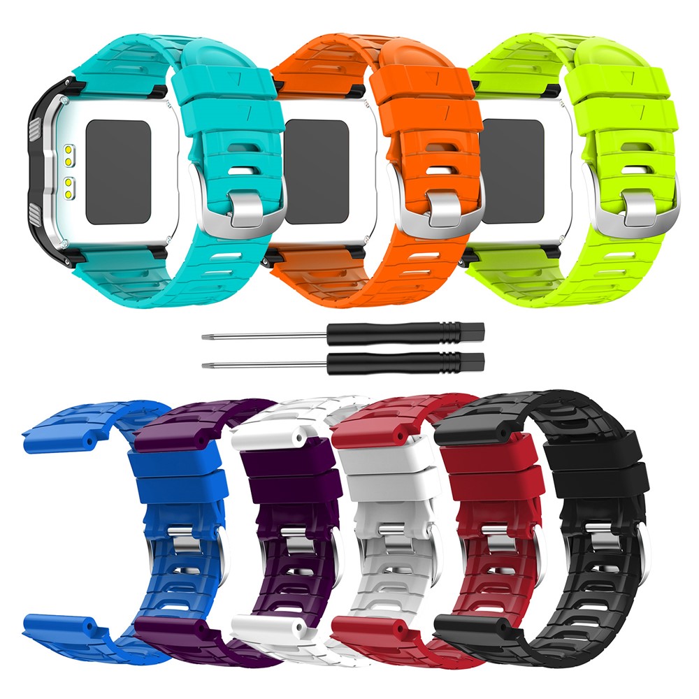 Soft Silicone Wristband Watch Strap with 2 Screwdrivers for Garmin Forerunner 920XT - Teal Blue-9