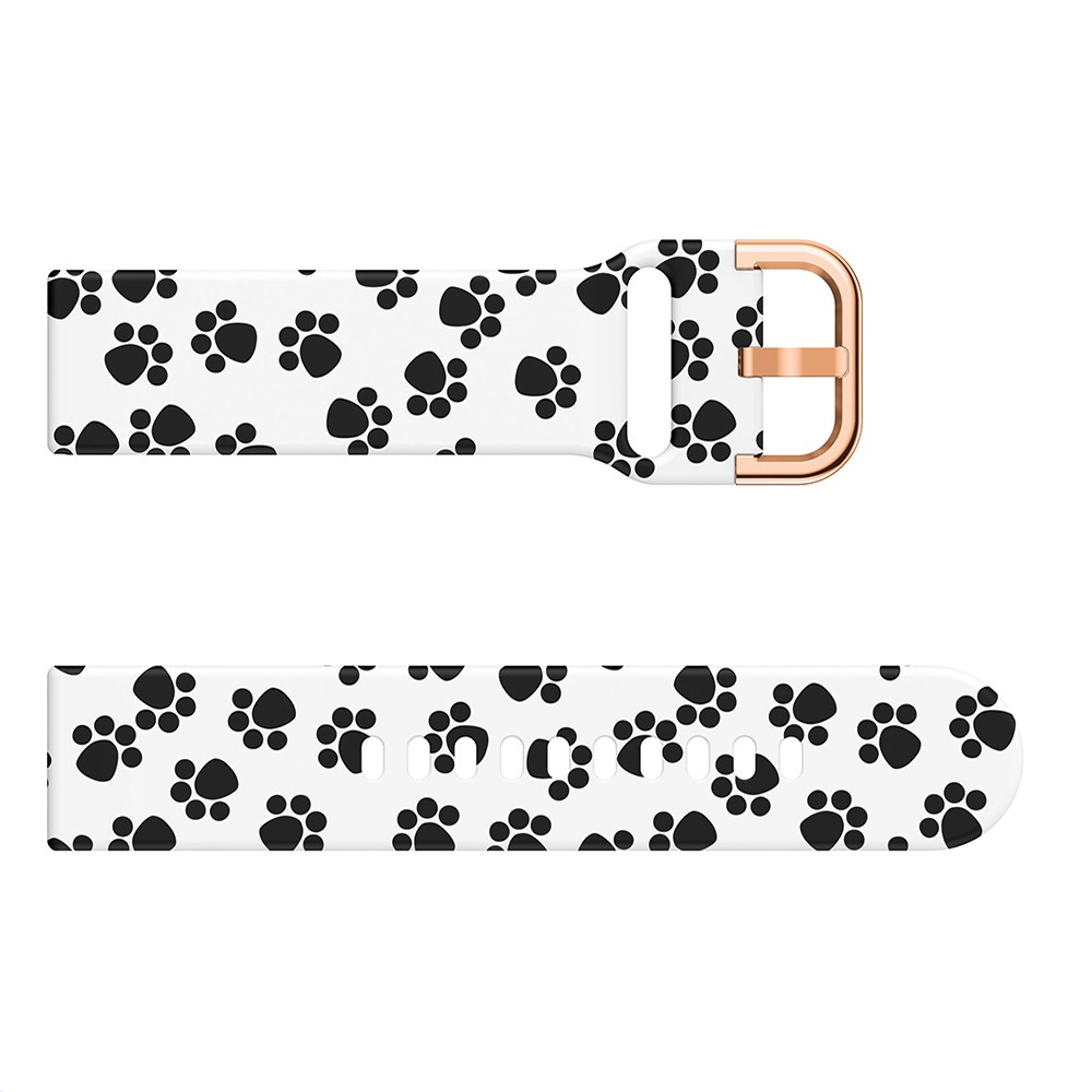Buntes Muster Gedrucktes Silikon-Uhr-Armband Für Samsung Galaxy-Uhr Active 22mm - Pfotenabdruck-4