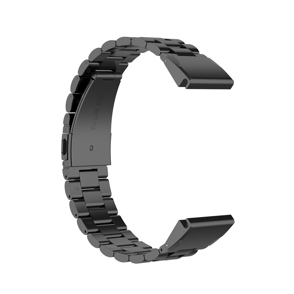 26mm Replacement Three Beads Stainless Steel Wrist Watch Band for Garmin Fenix 6X - Black-4