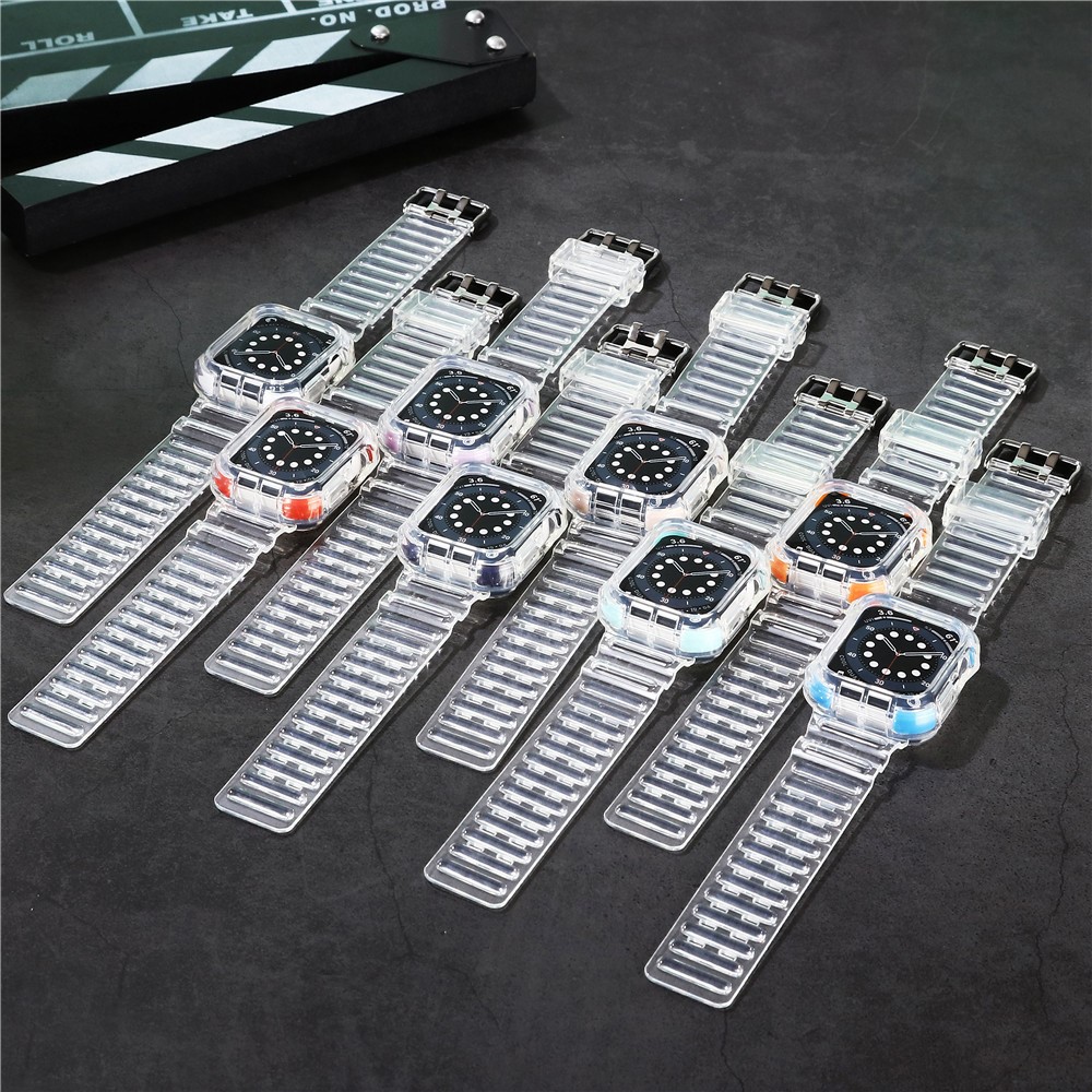 Soft TPU Smart Watch Replacement Strap for Apple Watch Series 6/SE/5/4 40mm / Apple Watch Series 1/2/3 38mm - Transparent-10