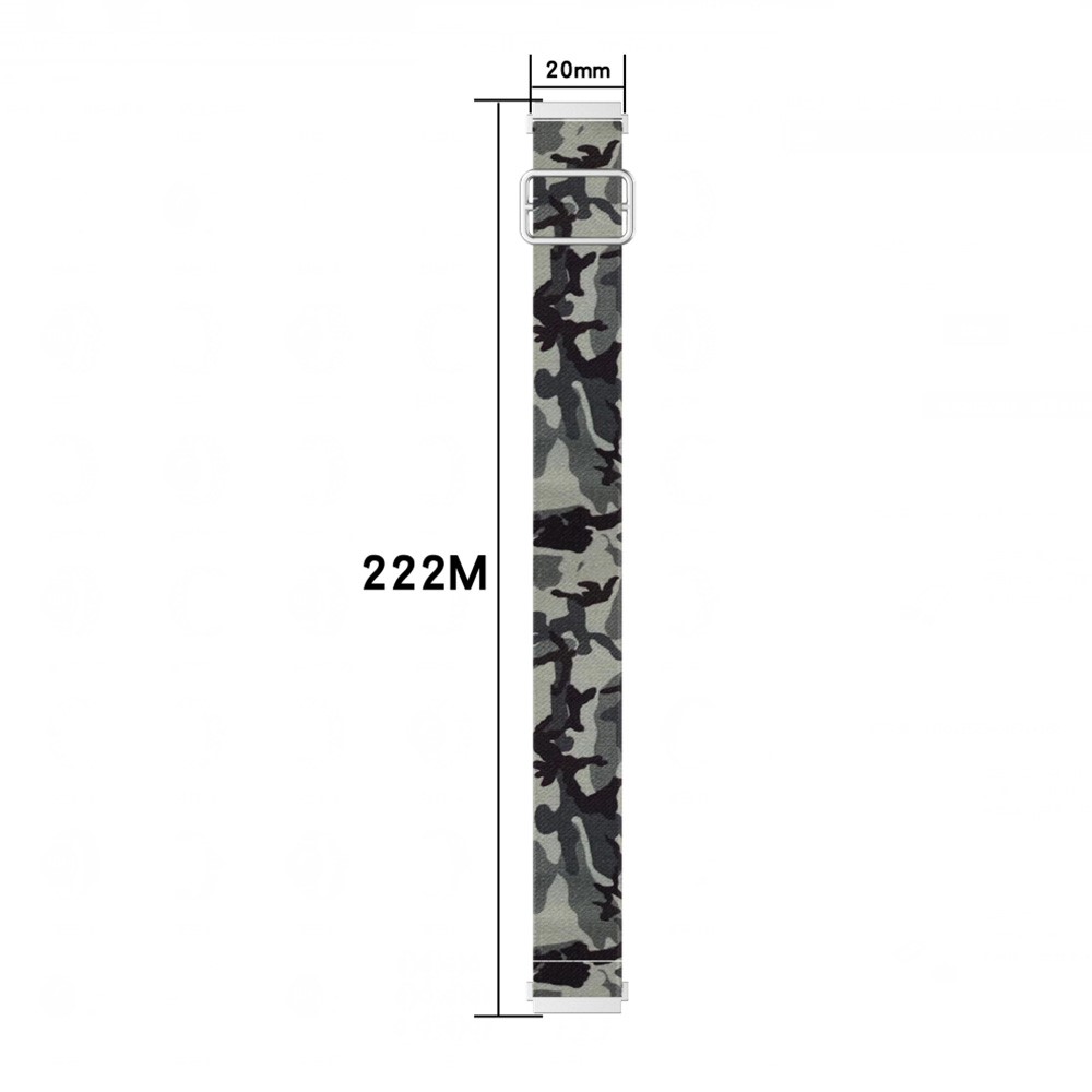 20mm Nylon Watch Band Replacement Watchstrap for Samsung Galaxy Watch Active/Active 2 - Camouflage Green-10