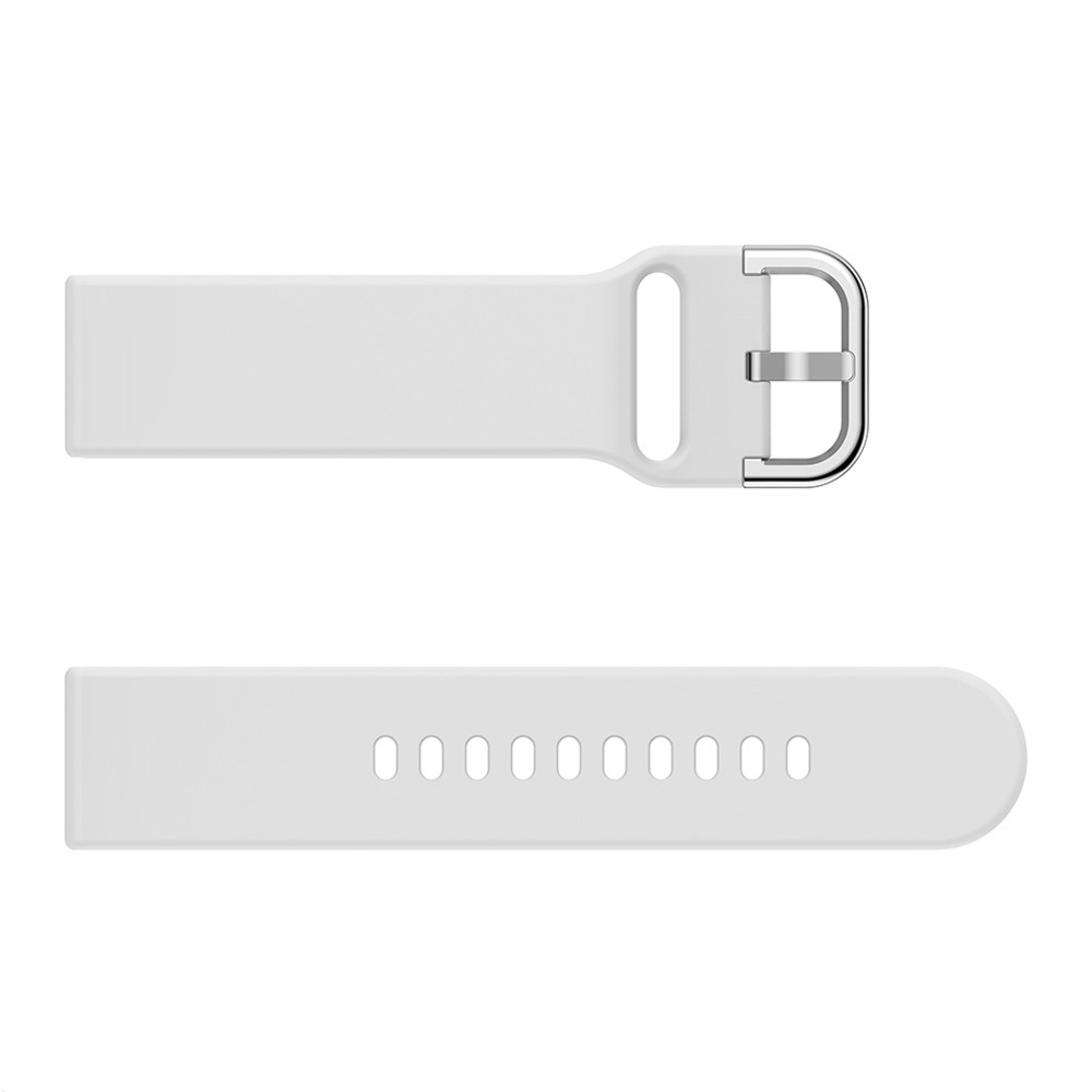 Remplacement De La Sangle De Bande De Montre En Silicone De 20mm Pour Samsung Galaxy Watch 2 / Garmin Vivomove3 Etc - Blanc-4