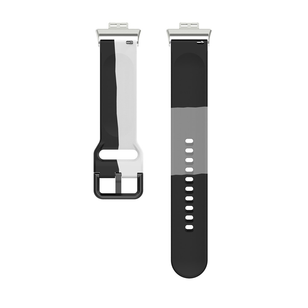 Three Color Watch Strap Replacement Silicone Watch Band for Huawei Watch Fit(TIA-B09/TIA-B19) - Black/White/Grey-5