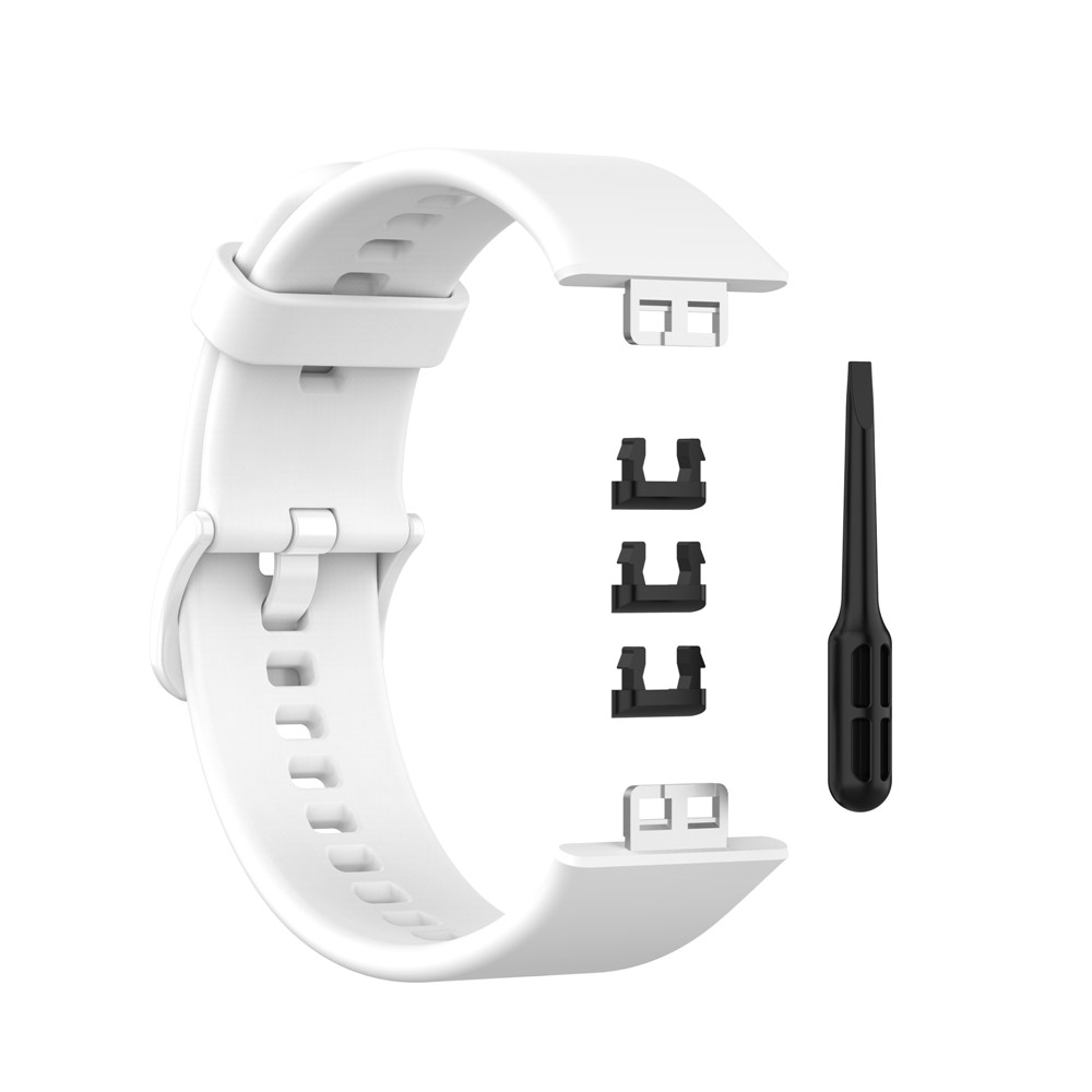 Silicone Solid Color Watch Strap for Huawei Watch Fit(TIA-B09/TIA-B19) - White-5