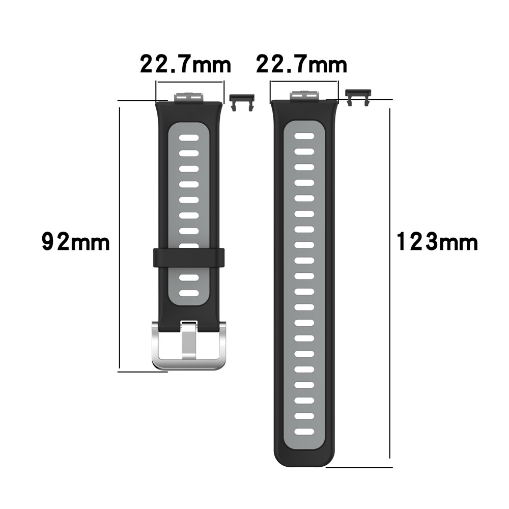 Dual Color Silicon Uhrengurt Für Huawei Uhr Fit (tia-b09/tia-b19) - Weiß Schwarz