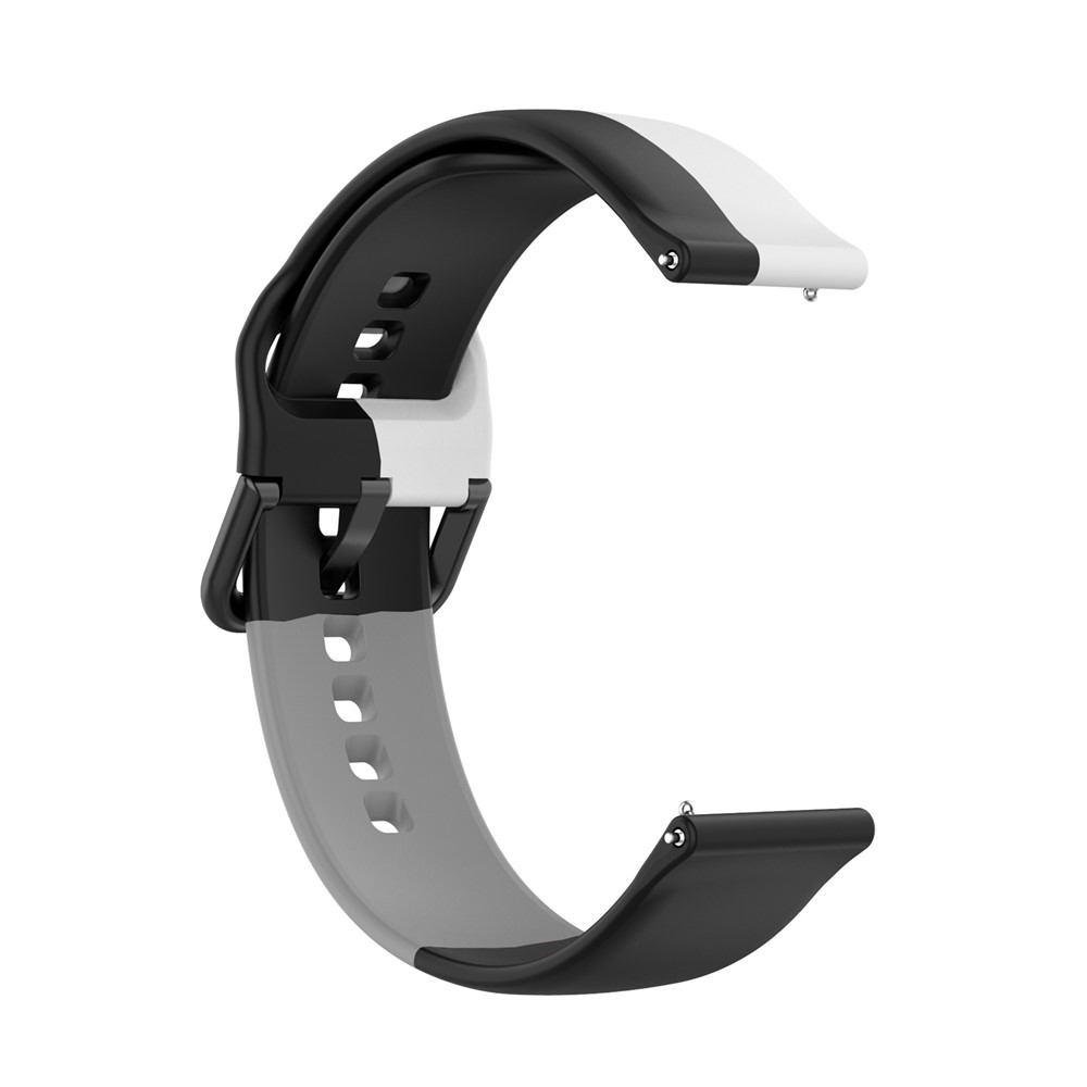 Correa de Reloj de Reemplazo de Silicona de 20 mm de Tres Colores Para Garmin Venu Sq/venu/vivoactive3 - Negro/blanco/gris-3