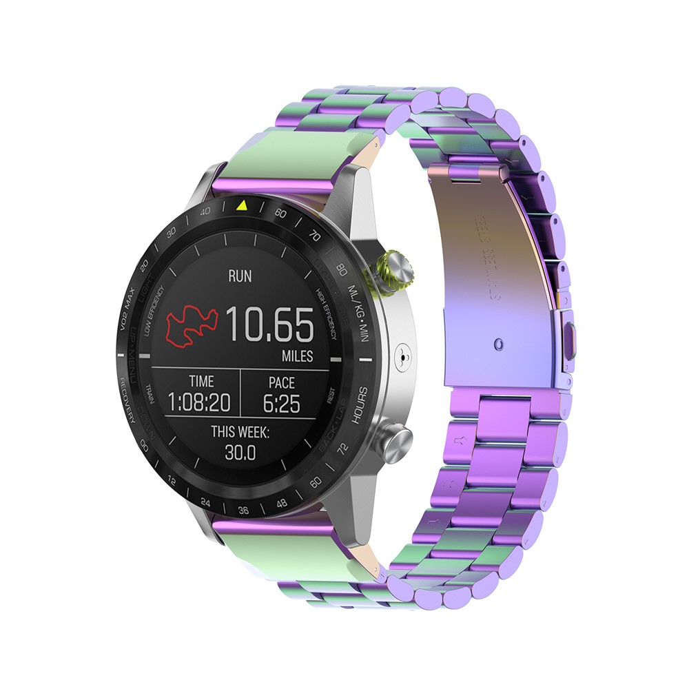 Quick Release Three Beads Stainless Steel Watch Strap for Garmin Fenix 6 - Multi-color-2
