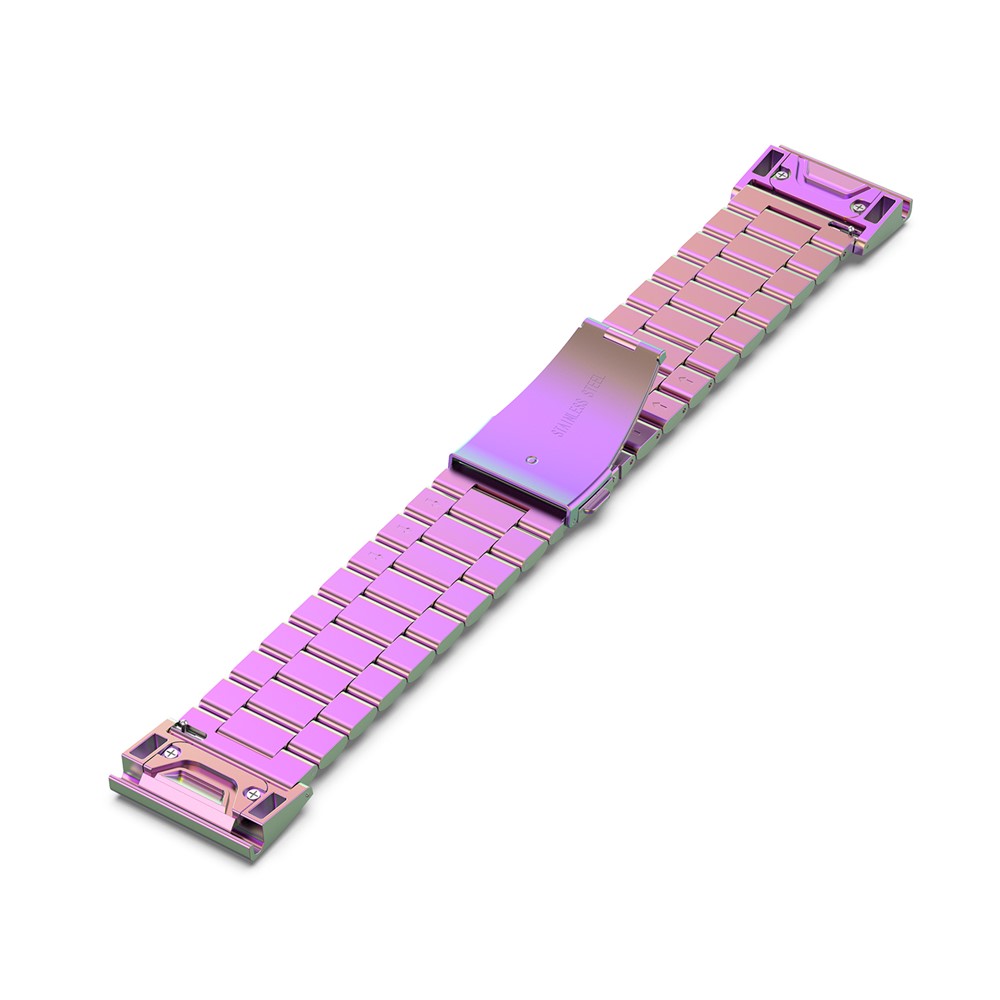 Quick Release Three Beads Stainless Steel Watch Strap for Garmin Fenix 6 - Multi-color-5