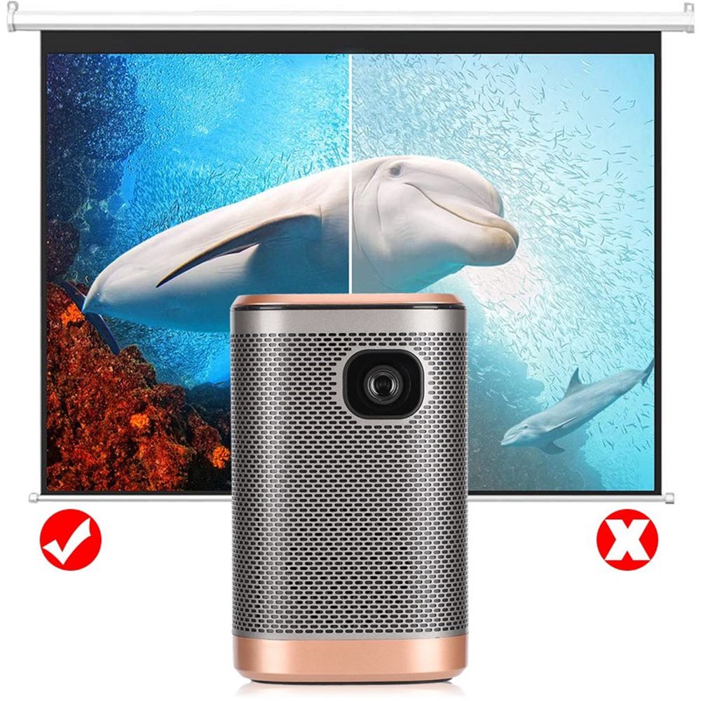 L2 480P Android 6.01 1GB + 8GB DLP Projector Keystone Correction 2.4G WiFi Home Theater Beamer - US Plug-6