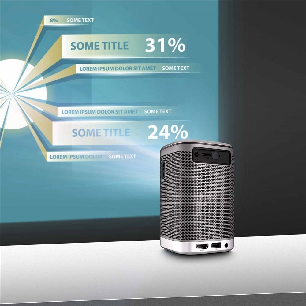 L2 Mini DLP Projector 480P Wireless Screen Mirroring 4500 Lumens Home Theater Beamer - US Plug-7