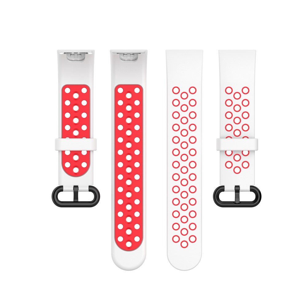 Bi-color Silicone Smart Watch Band for Xiaomi Redmi Watch / Mi Watch Lite - White/Red-5