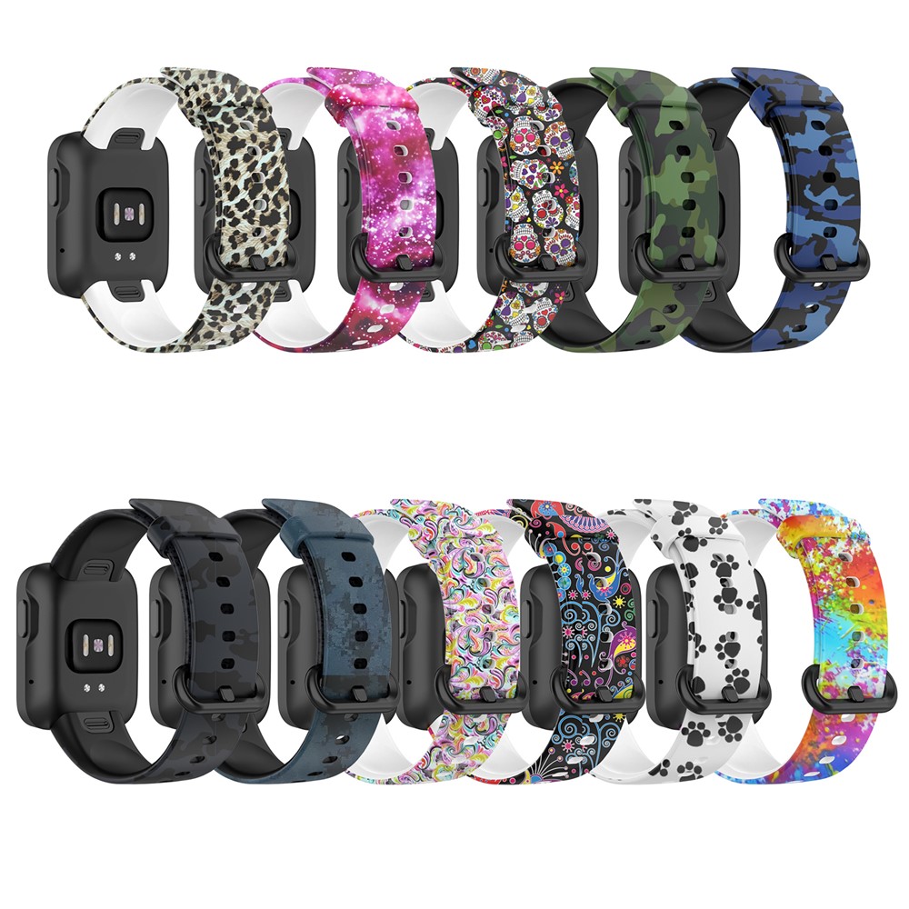 Colorful Pattern Printed Watchband Silicone Watch Strap for Xiaomi Redmi Watch / Mi Watch Lite - Colorful Print-11