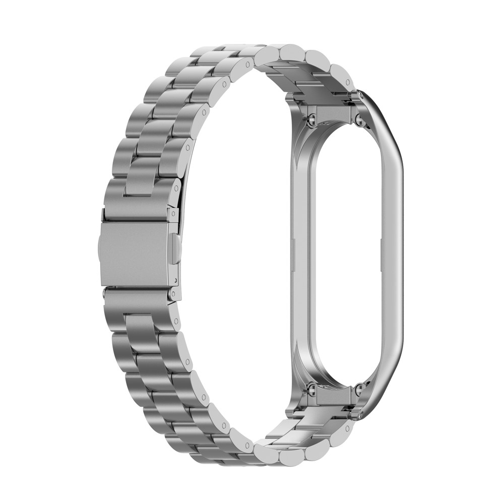 Stainless Steel Smart Watch Strap Replacement Watchband for Xiaomi Mi Band 5/6 - Silver-3