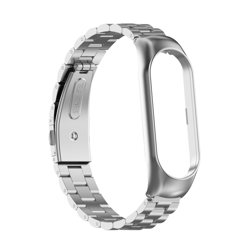 Stainless Steel Smart Watch Strap Replacement Watchband for Xiaomi Mi Band 5/6 - Silver-4