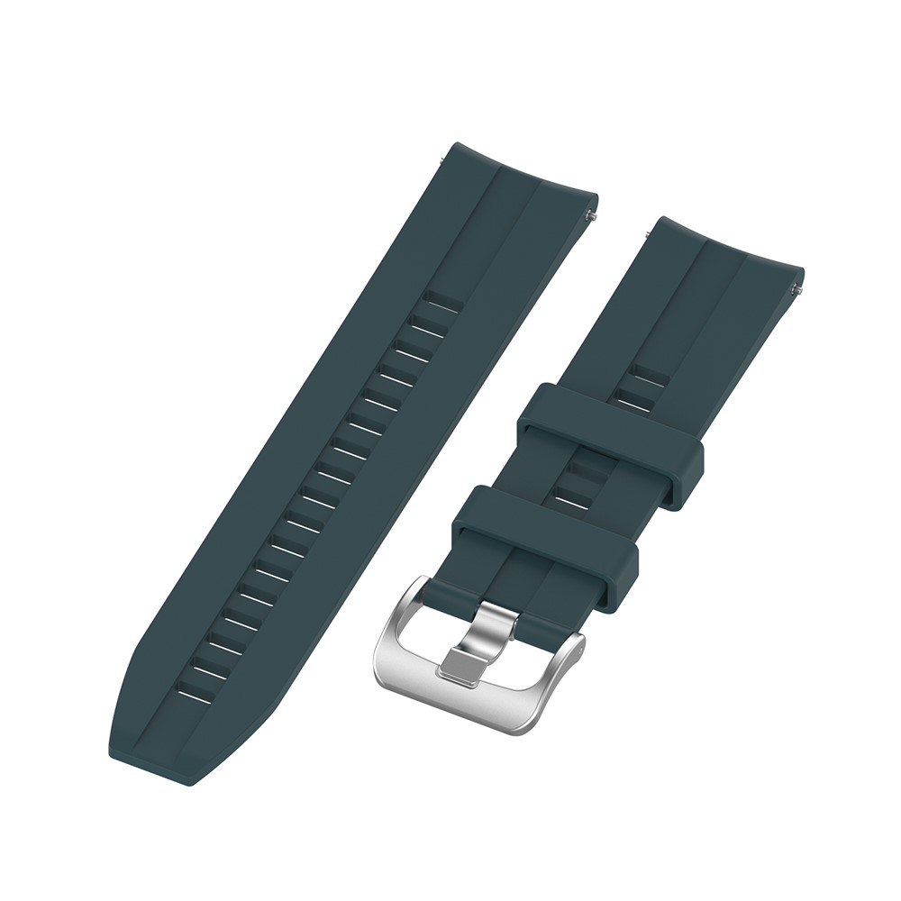 Silicone Smart Watch Band Replacement Adjustable Strap 20mm for Honor Watch ES - Midnight Green-3