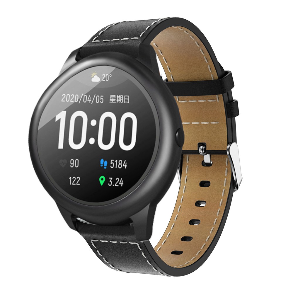 Tpu reloj de la pantalla cubierta de la caja + de película de vidrio para  xiaomi haylou solar ls05 reloj inteligente protector caso de la pulsera de  reloj de protección de la