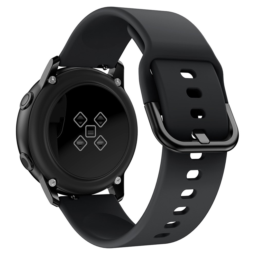 20MM Silicone Solid Color Watch Strap for Polar Ignite, etc. - Black-3