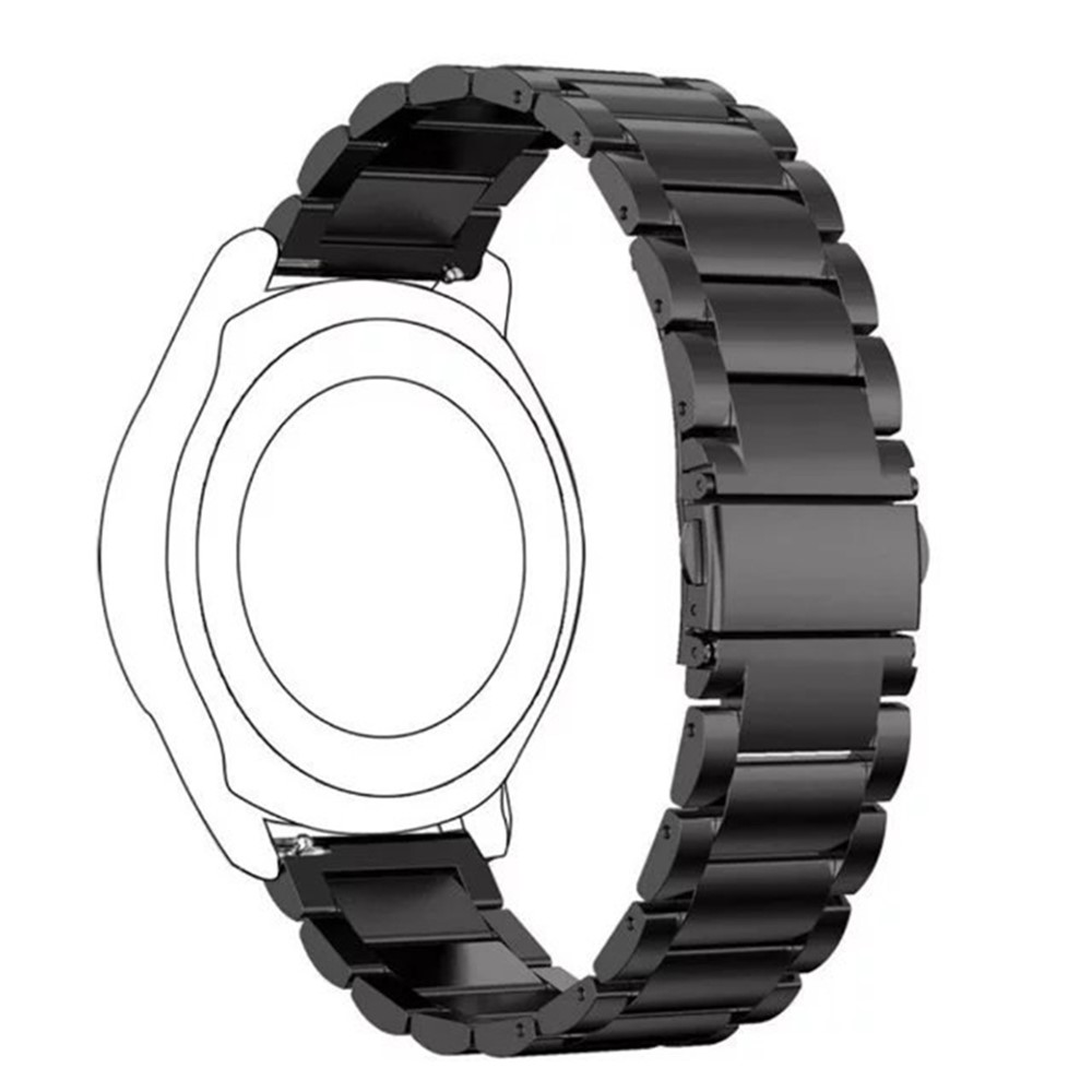 Three Beads Stainless Steel Smart Watchband Wrist Strap Replacement 22mm for Polar Vantage M/Grit X - Black-3