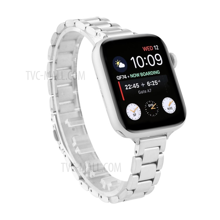 Quality Stainless Steel Smart Watch Band for Apple Watch Series 6/SE/5/4 40mm / Series 3/2/1 38mm - Silver-2
