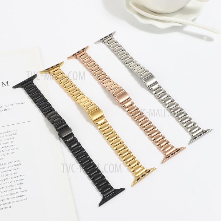 Quality Stainless Steel Smart Watch Band for Apple Watch Series 6/SE/5/4 40mm / Series 3/2/1 38mm - Silver-4